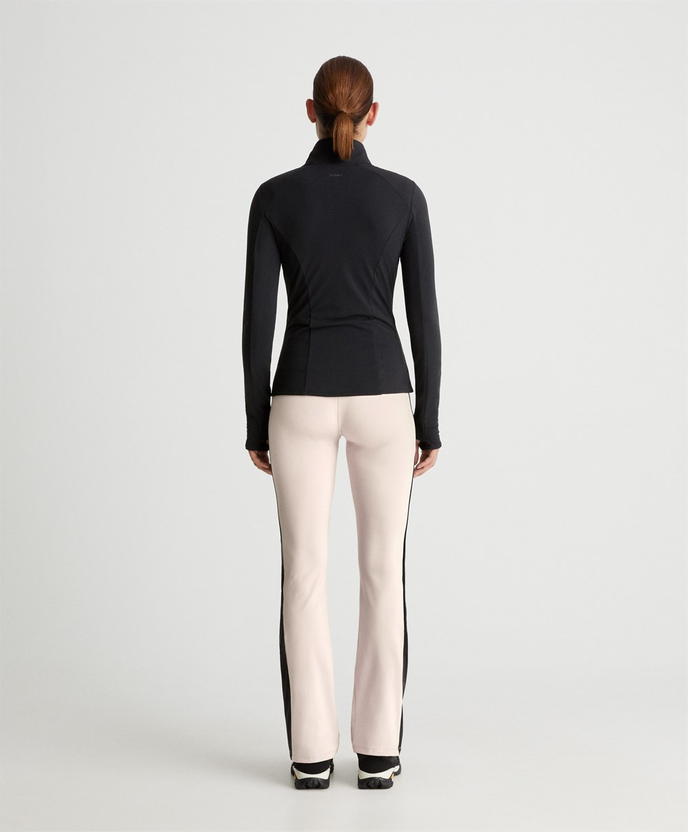 Oysho Warm-touch Flare Trousers Stone | DRCENX-052