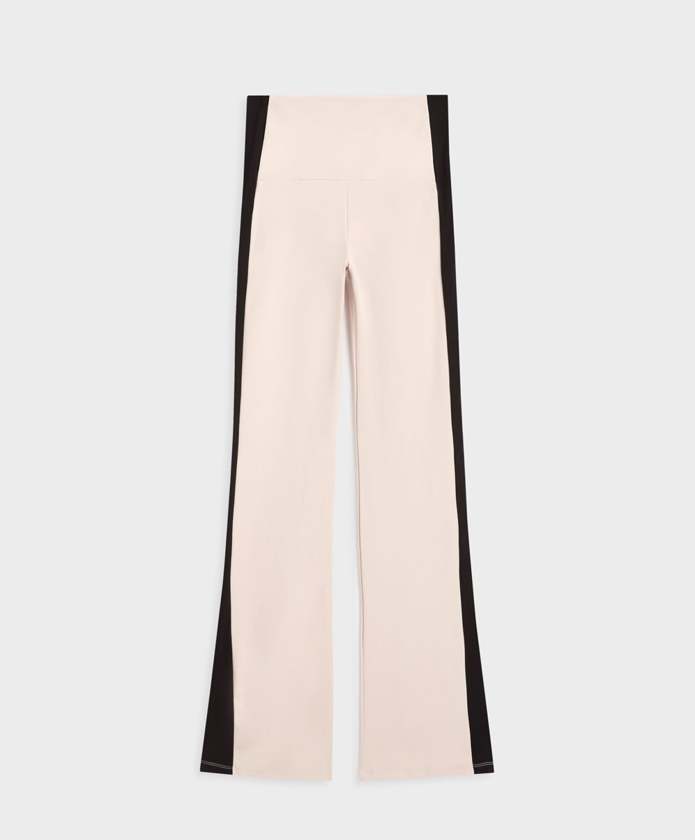 Oysho Warm-touch Flare Trousers Stone | DRCENX-052