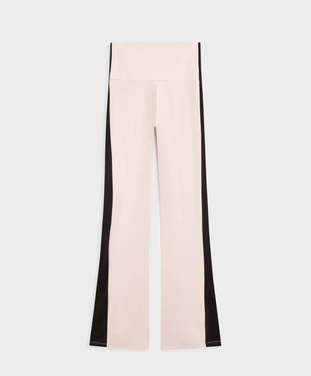 Oysho Warm-touch Flare Trousers Stone | DRCENX-052