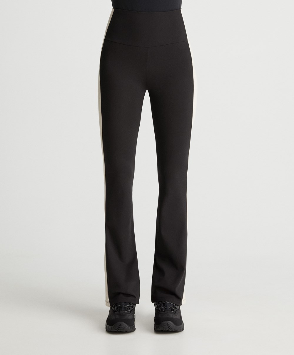 Oysho Warm-touch Flare Trousers μαυρα | WQKJHR-761