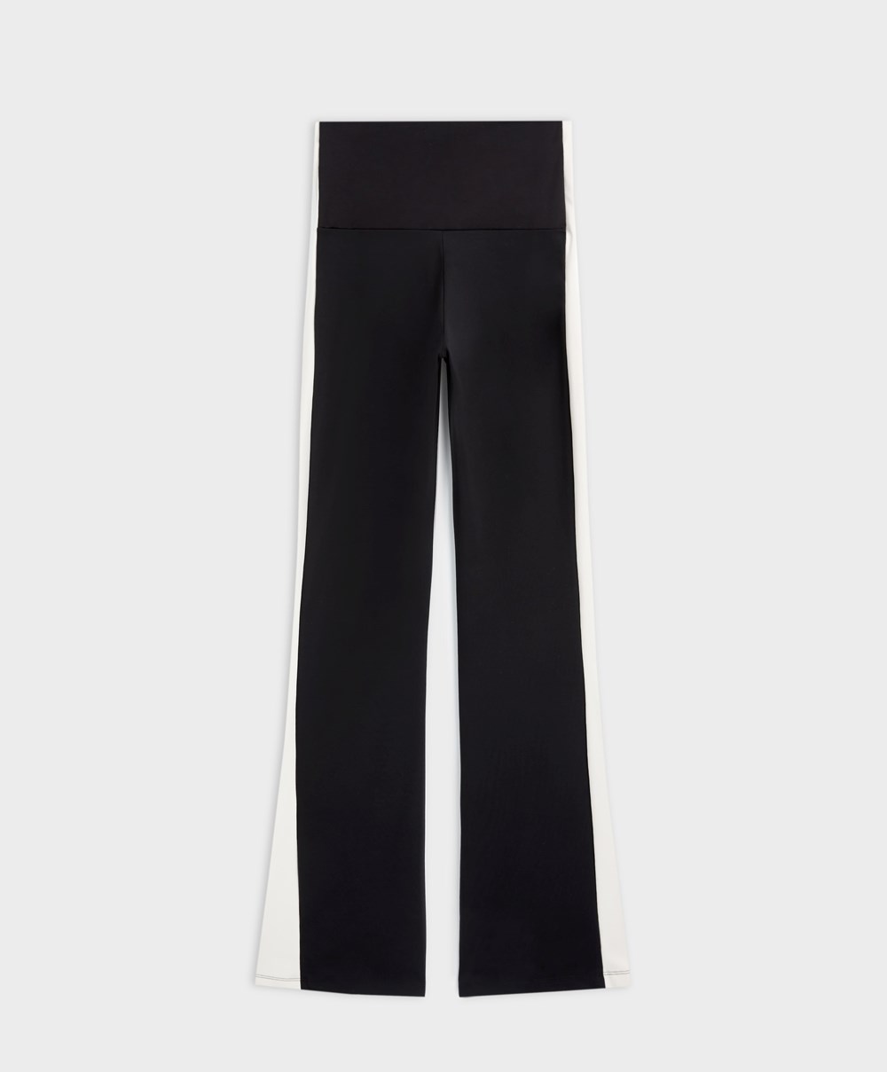 Oysho Warm-touch Flare Trousers μαυρα | WQKJHR-761