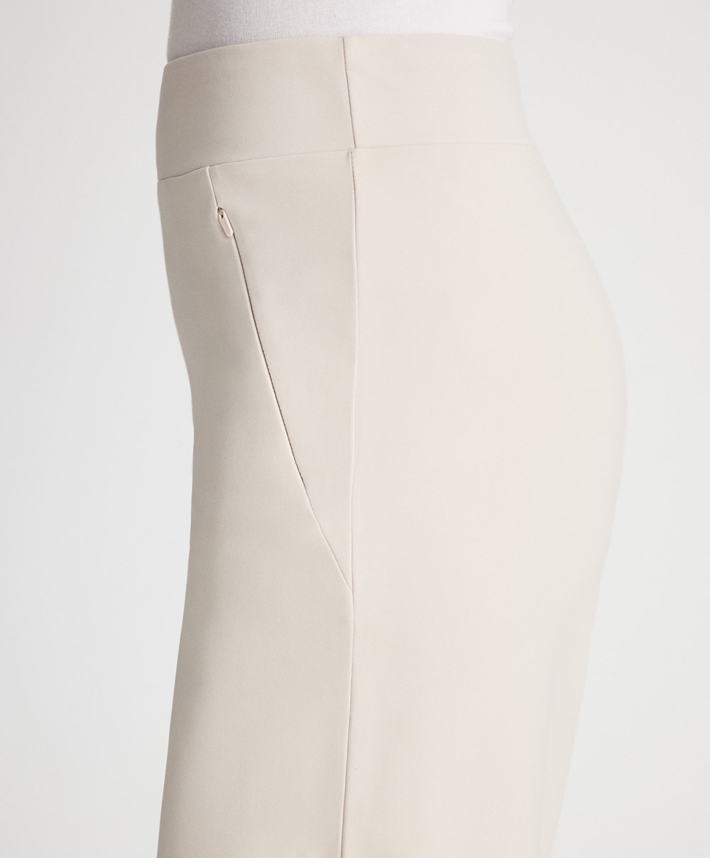 Oysho Warm Ευθεία Trousers Sand | ZGWBDT-936