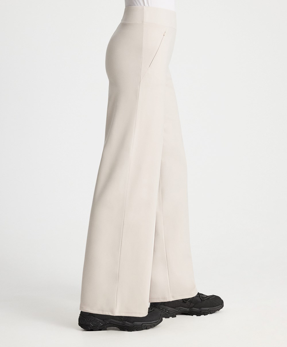 Oysho Warm Ευθεία Trousers Sand | ZGWBDT-936