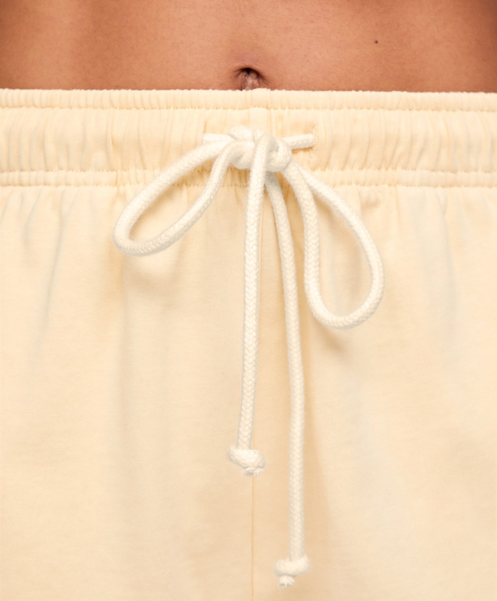 Oysho Washed 100% βαμβακερα Shorts κίτρινα | OTXKJR-294