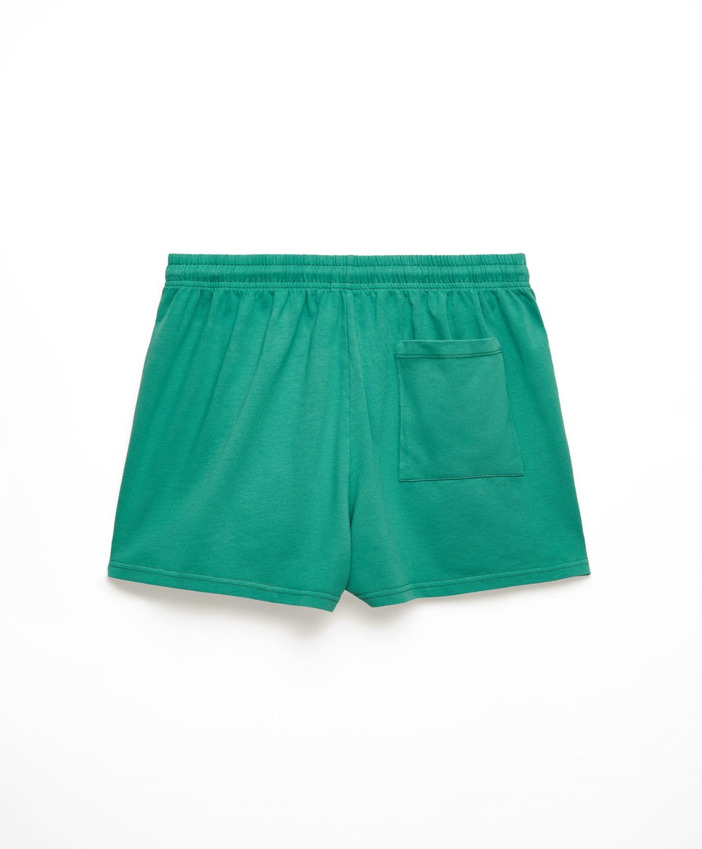 Oysho Washed 100% βαμβακερα Shorts πρασινο | GRTDEH-897