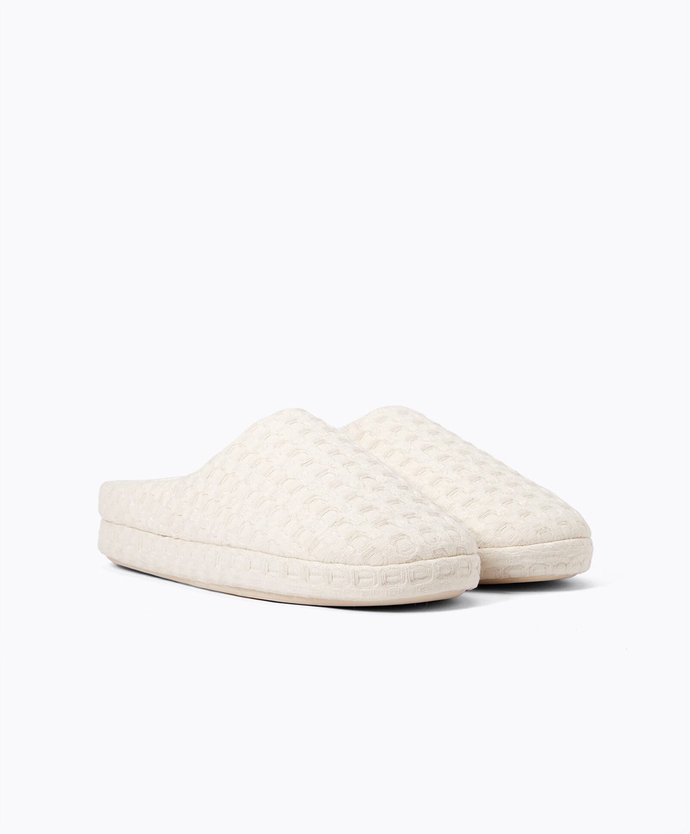 Oysho Weave Mules Ecru | WLXPYT-567