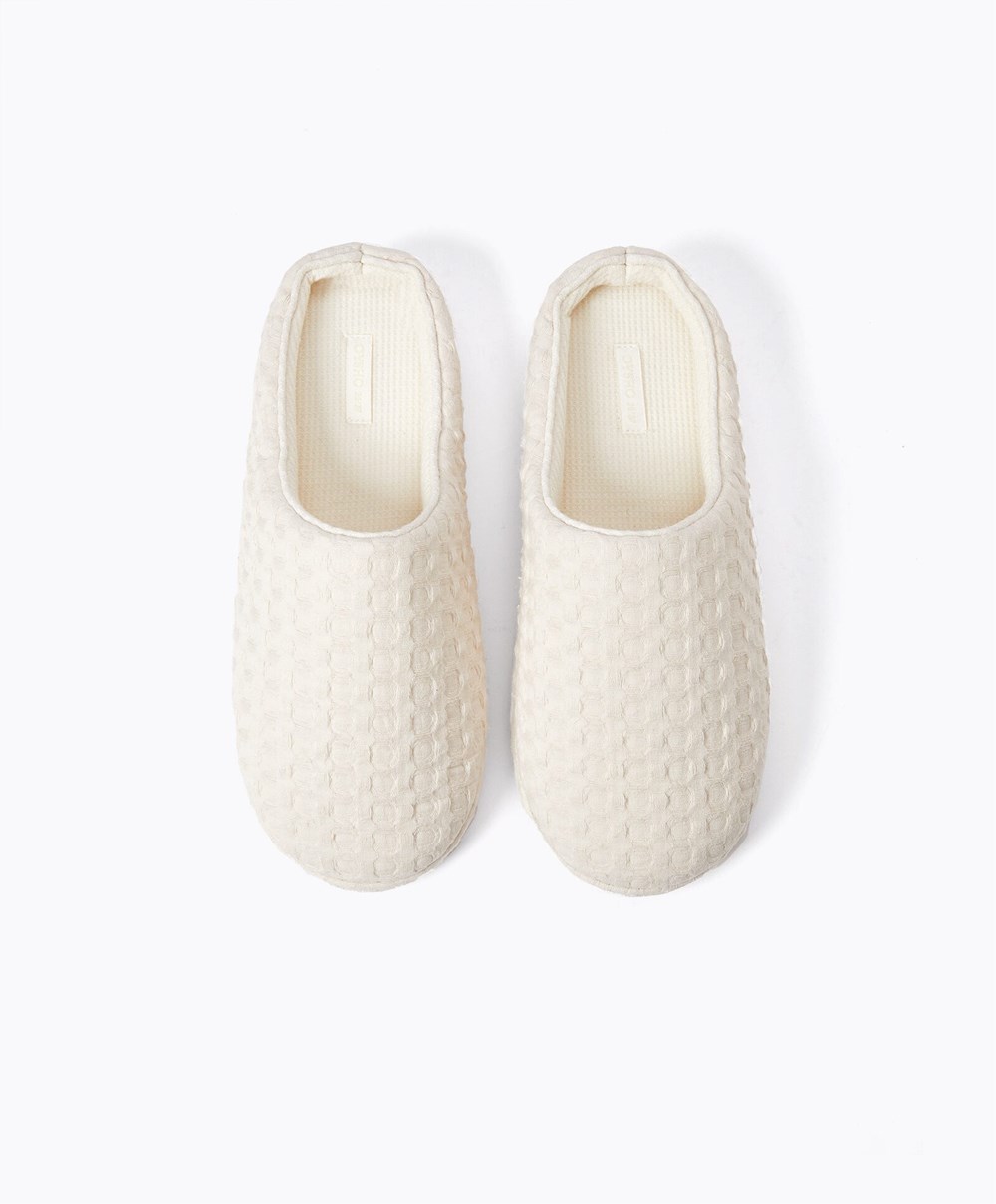 Oysho Weave Mules Ecru | WLXPYT-567