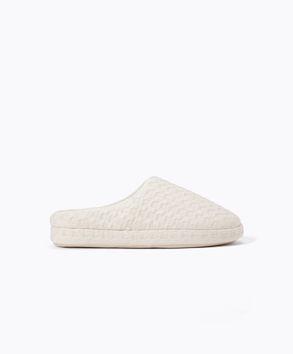 Oysho Weave Mules Ecru | WLXPYT-567