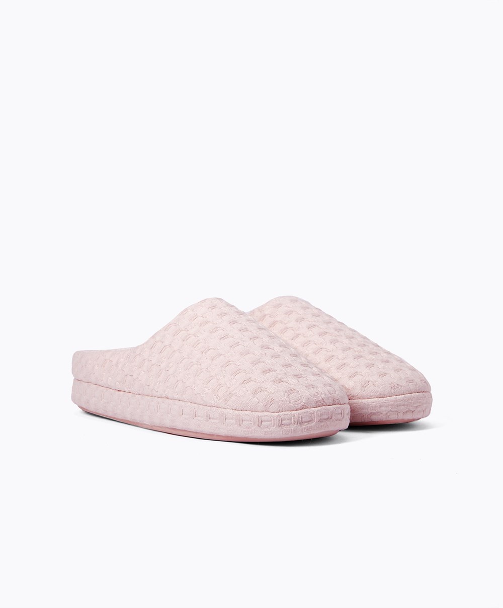 Oysho Weave Mules ροζ | NLIATM-058