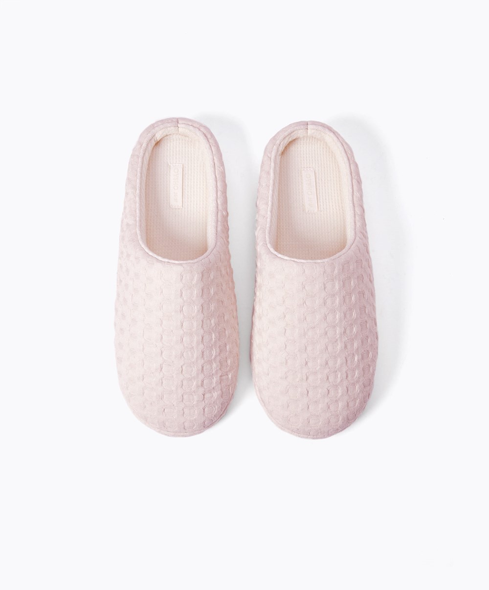 Oysho Weave Mules ροζ | NLIATM-058