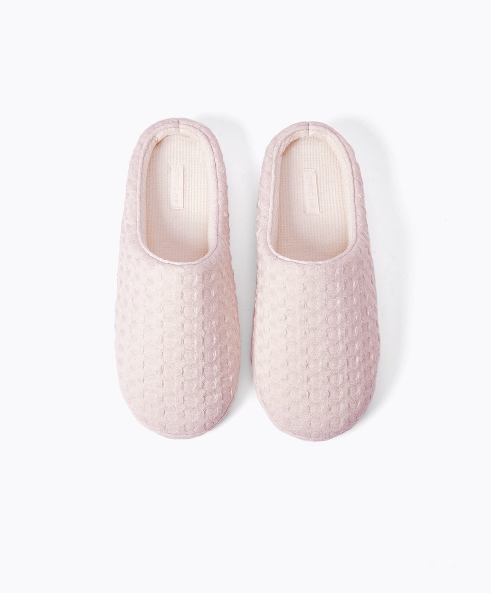 Oysho Weave Mules ροζ | YTCFSH-054