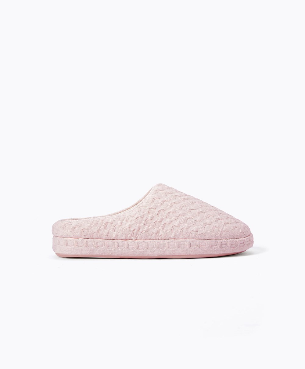 Oysho Weave Mules ροζ | YTCFSH-054