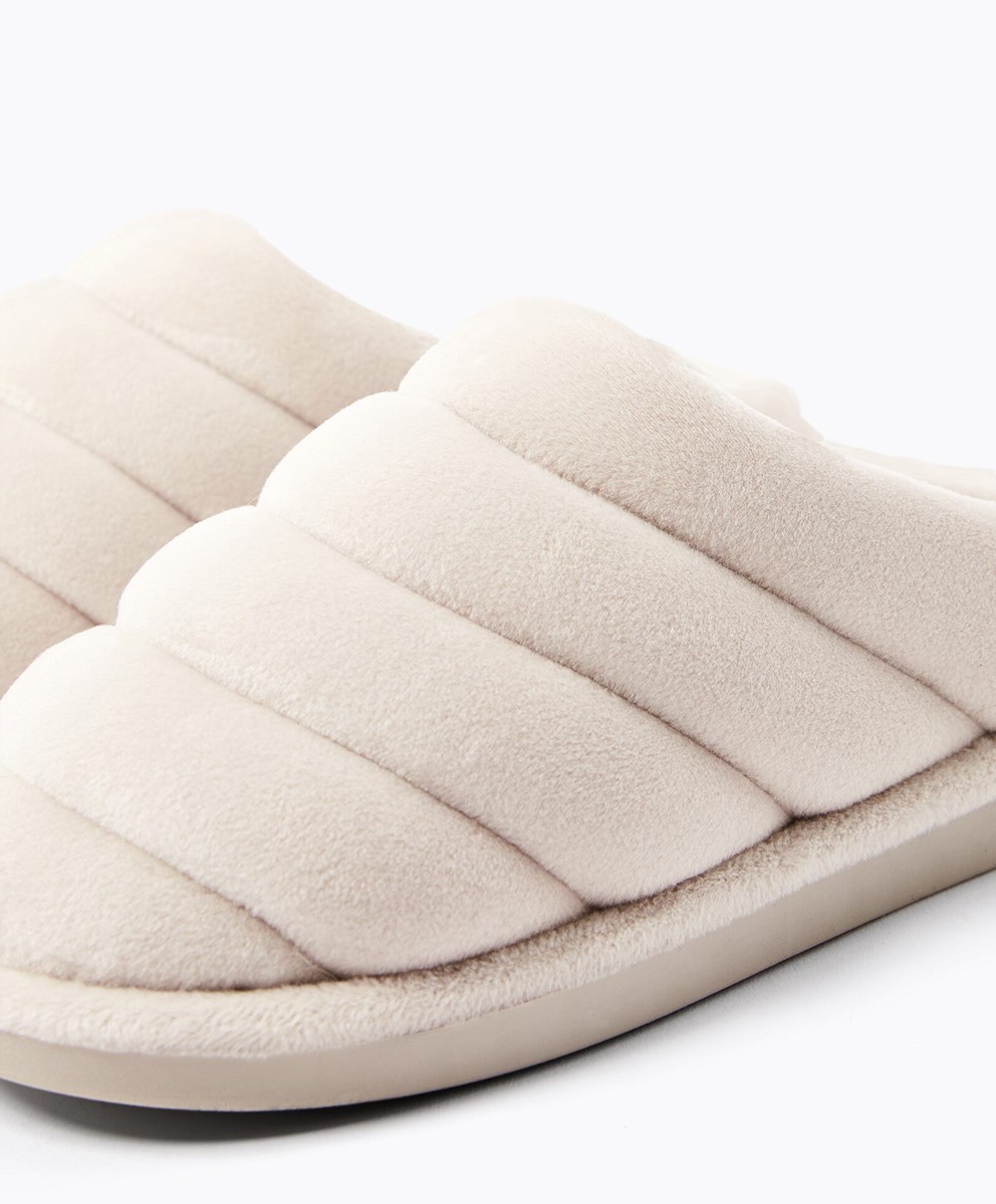 Oysho Καπιτονέ Clogs Mink | HLCDIS-241