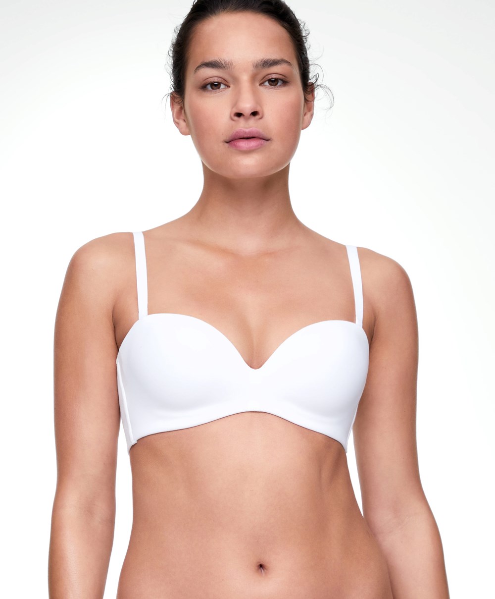 Oysho βαμβακερα Bra With Removable Straps ασπρα | SLYZMQ-206