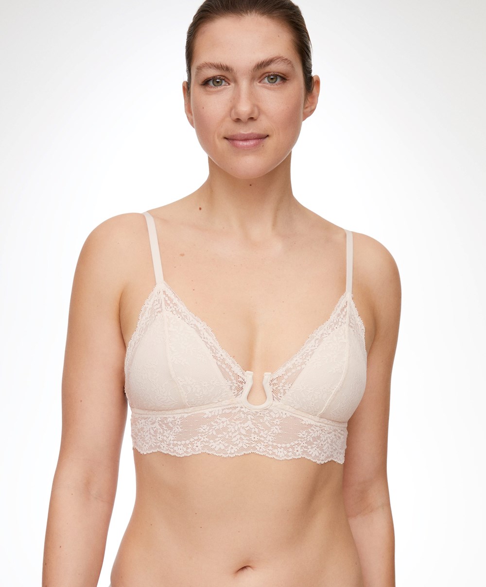 Oysho δαντελα Bralette Pink-ecru | FWGLUI-387