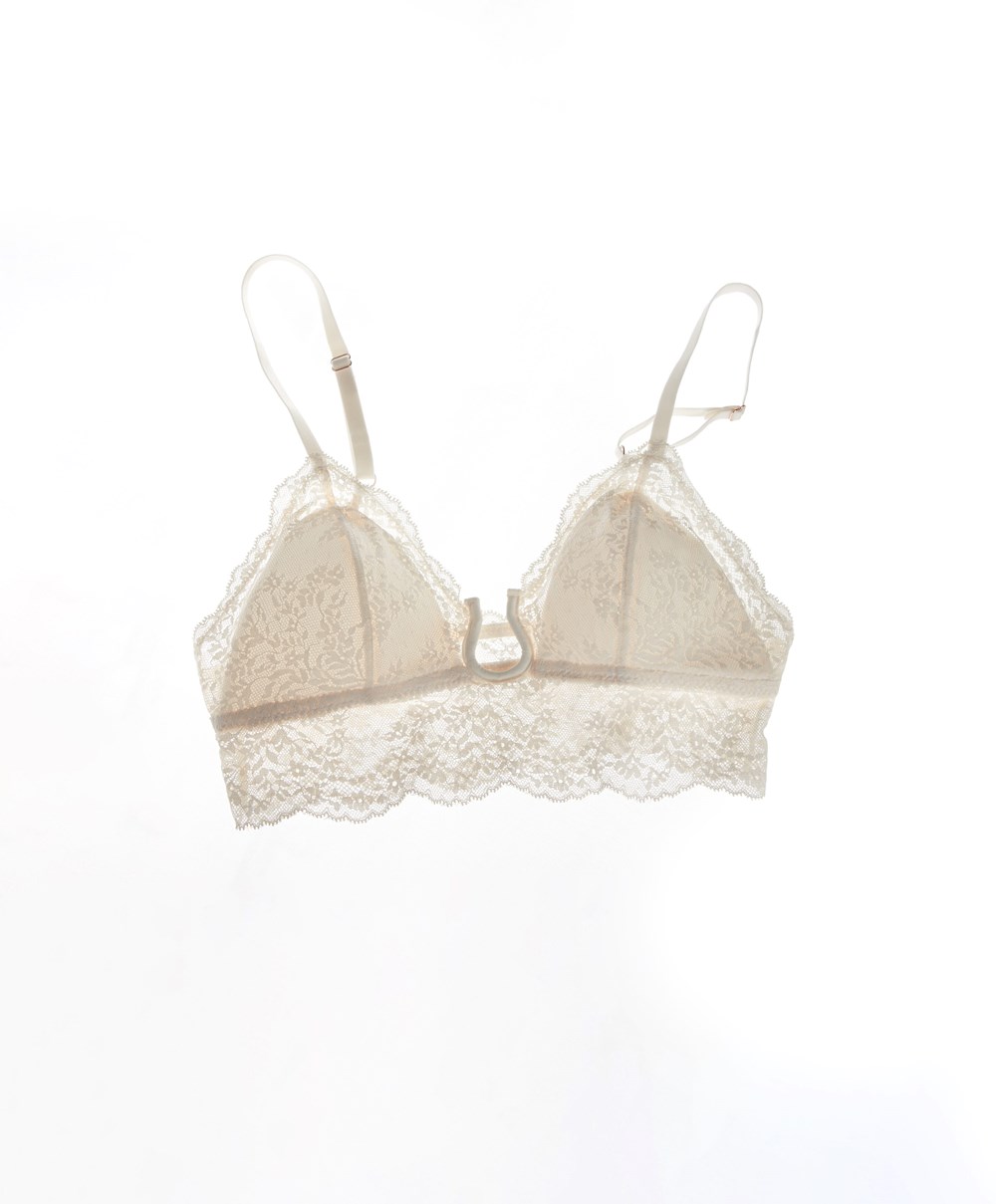 Oysho δαντελα Bralette Pink-ecru | FWGLUI-387