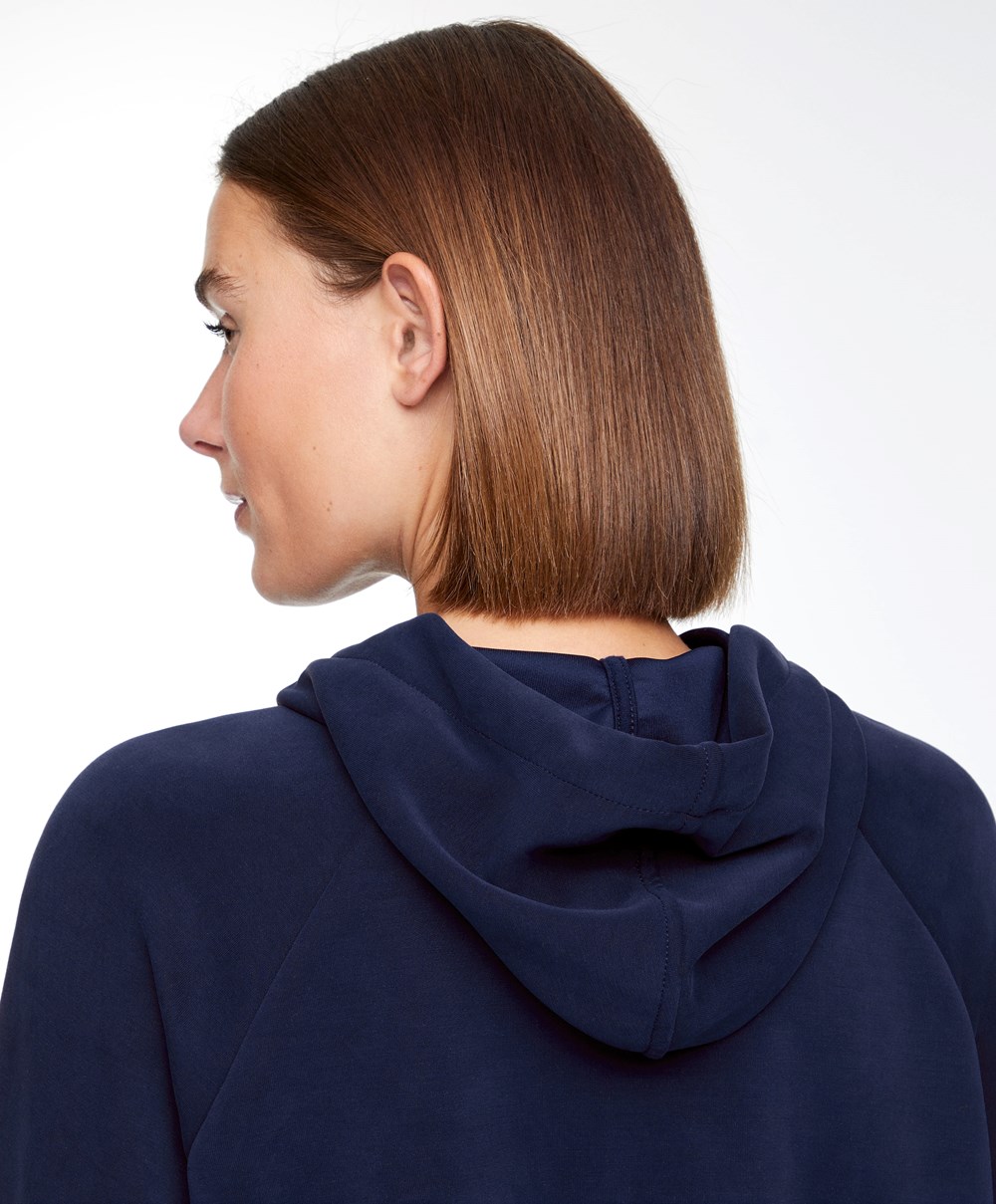 Oysho δαντελα-up Modal Sweatshirt σκουρο μπλε μπλε | VKDHXO-152