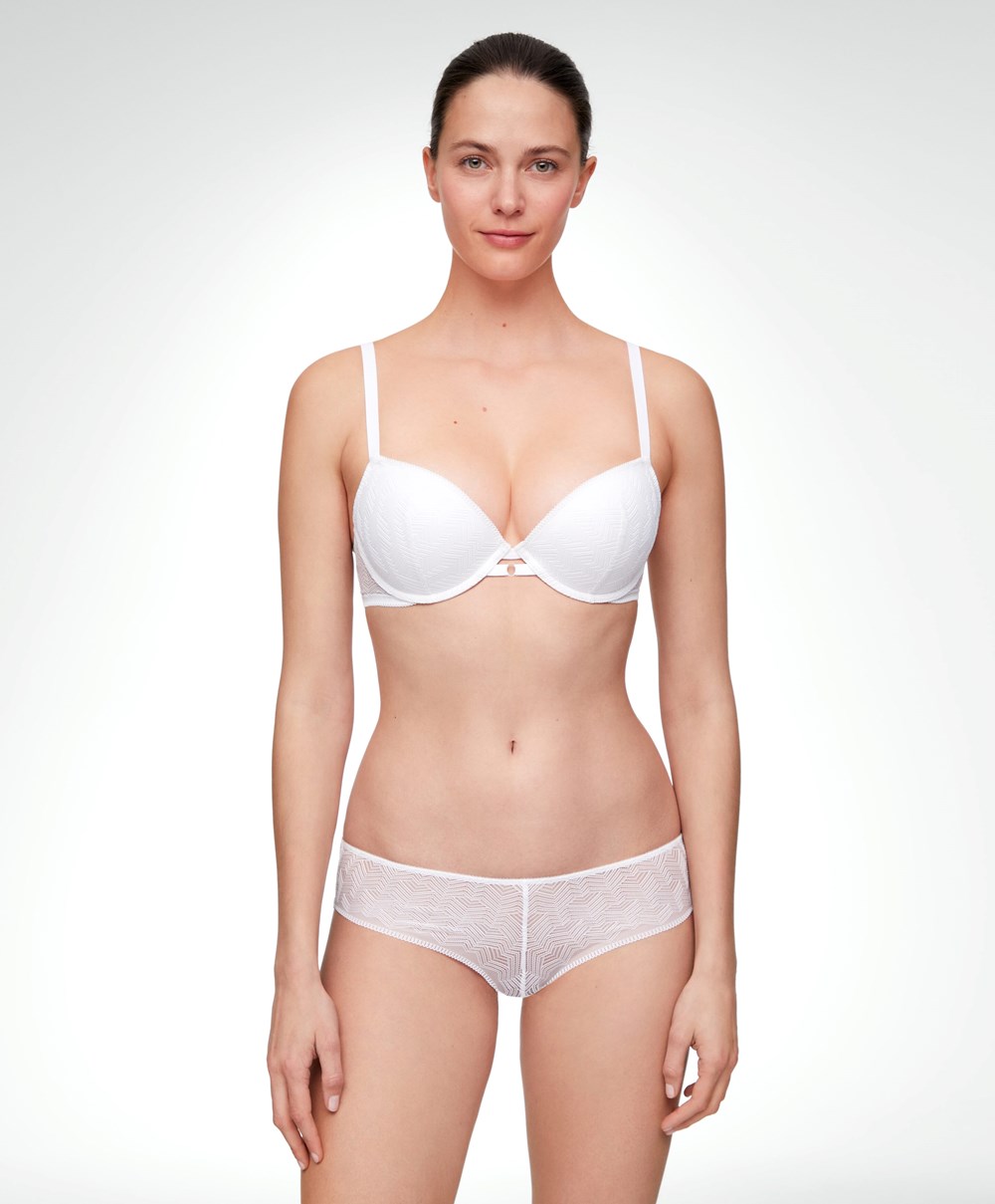 Oysho δαντελα κλασικα Push-up Bra Pale Ecru | NMPBRY-642