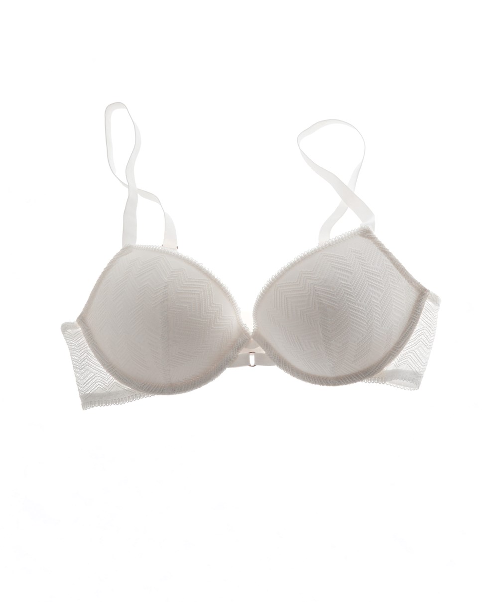 Oysho δαντελα κλασικα Push-up Bra Pale Ecru | NMPBRY-642