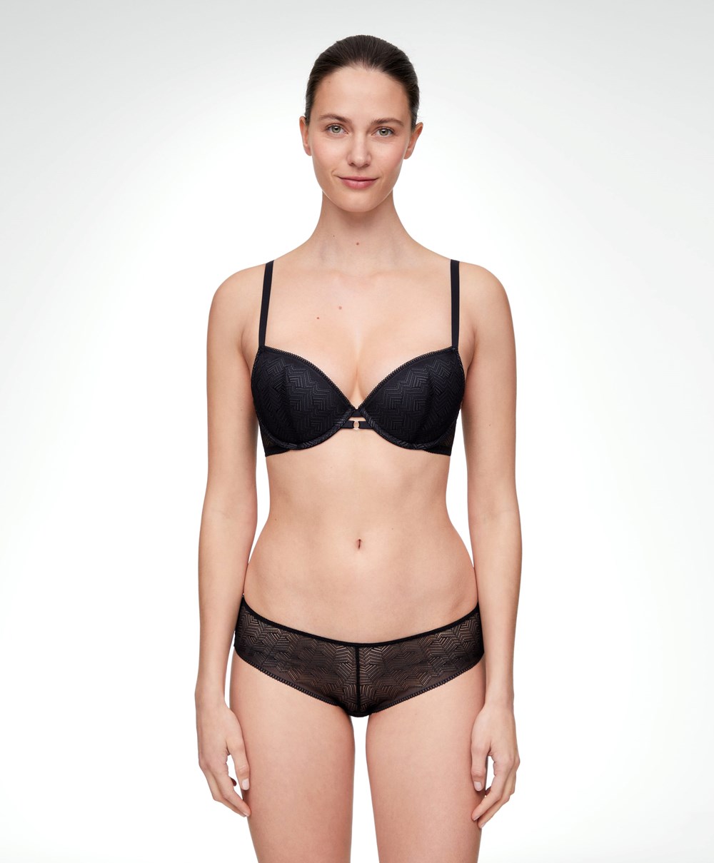 Oysho δαντελα κλασικα Push-up Bra μαυρα | INMTOE-642