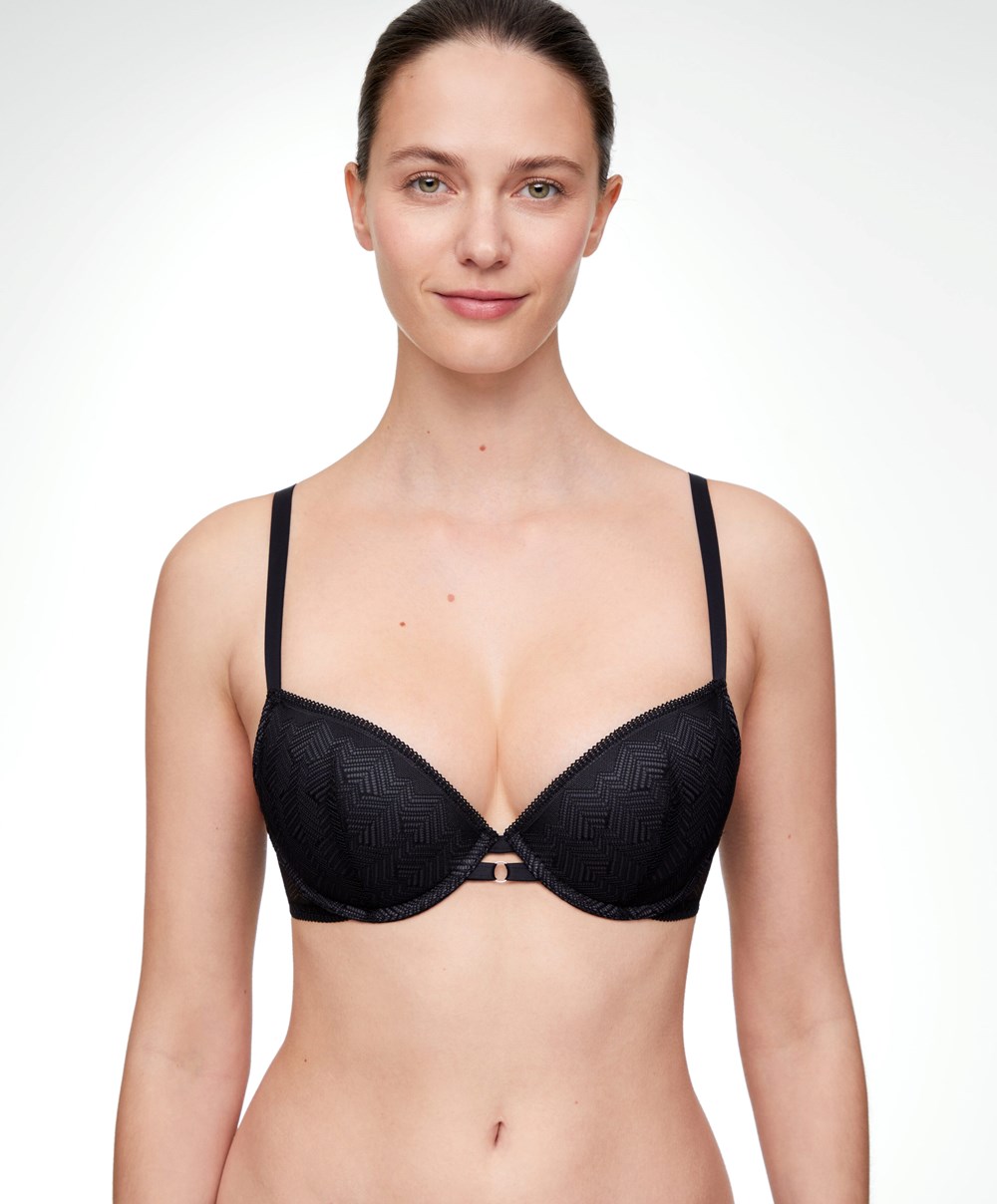 Oysho δαντελα κλασικα Push-up Bra μαυρα | INMTOE-642