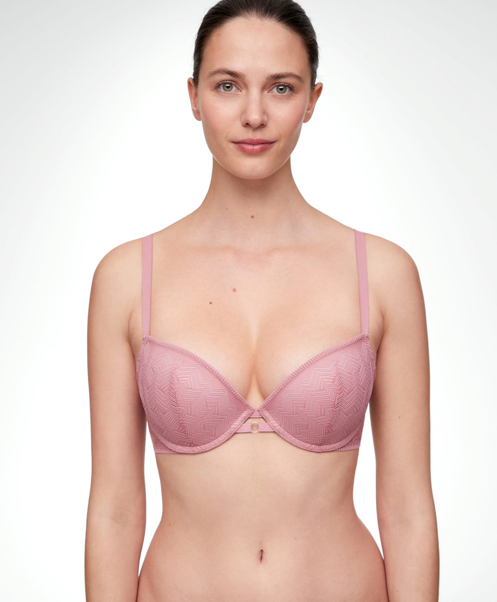 Oysho δαντελα κλασικα Push-up Bra σκούρο | GJMBPX-654