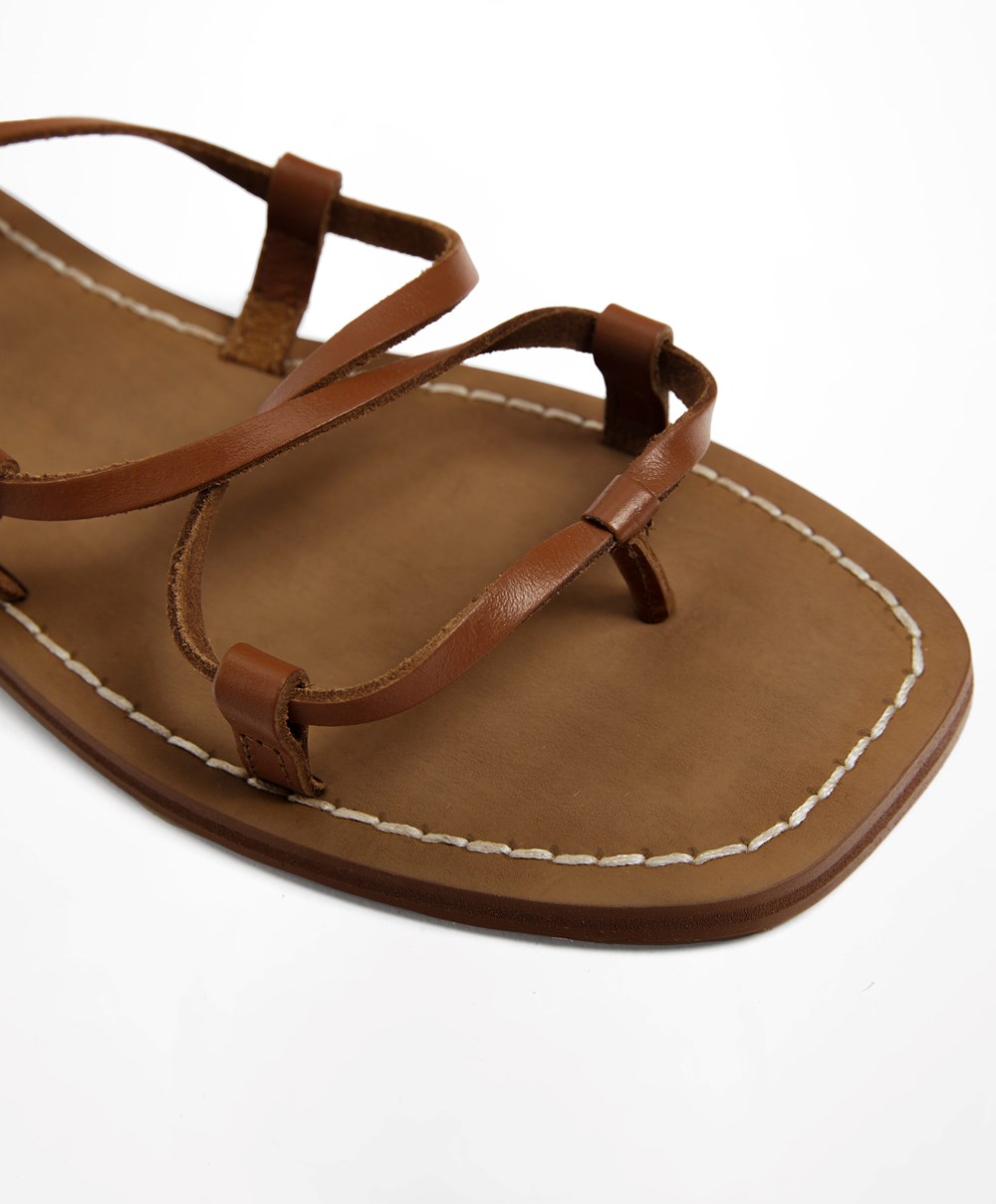 Oysho δερματινα Roman Sandals Leather | AVBLXN-805