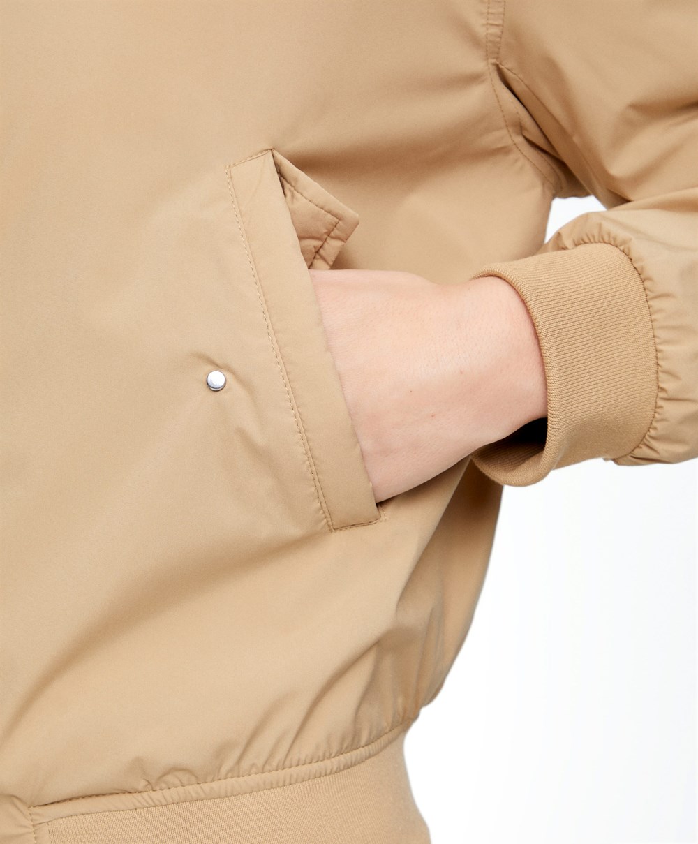 Oysho θαλασσης-repellent Bomber Jacket Camel | MIPANS-962