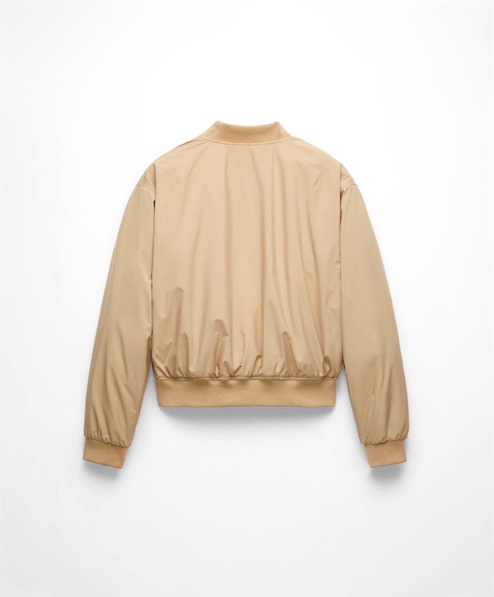 Oysho θαλασσης-repellent Bomber Jacket Camel | MIPANS-962