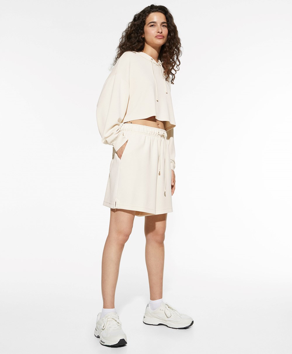 Oysho κοντο Modal White Total Look Stone | CXIOLN-502