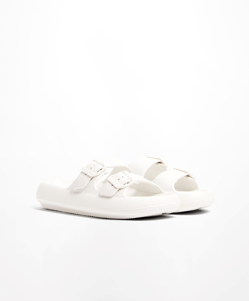 Oysho πόρπης Moulded Beachwear Platforms ασπρα | XYGEJD-481