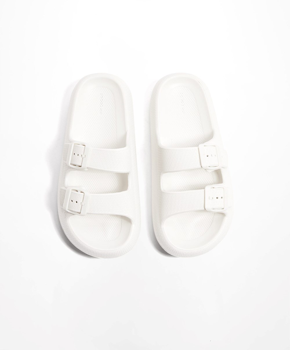 Oysho πόρπης Moulded Beachwear Platforms ασπρα | XYGEJD-481