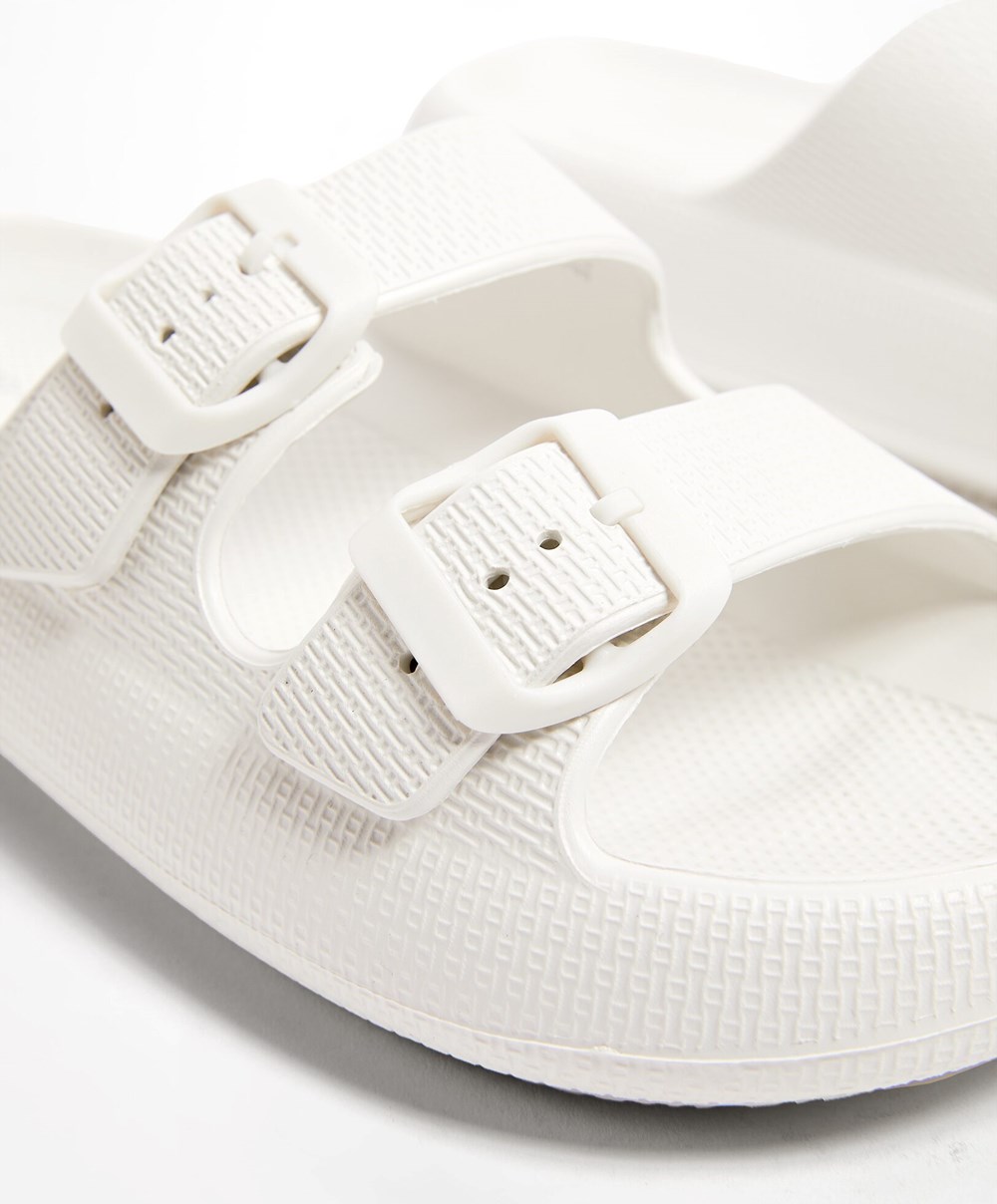 Oysho πόρπης Moulded Beachwear Platforms ασπρα | XYGEJD-481