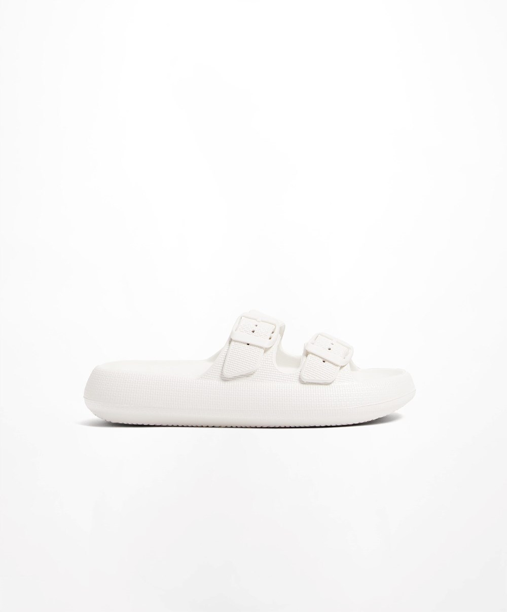 Oysho πόρπης Moulded Beachwear Platforms ασπρα | XYGEJD-481