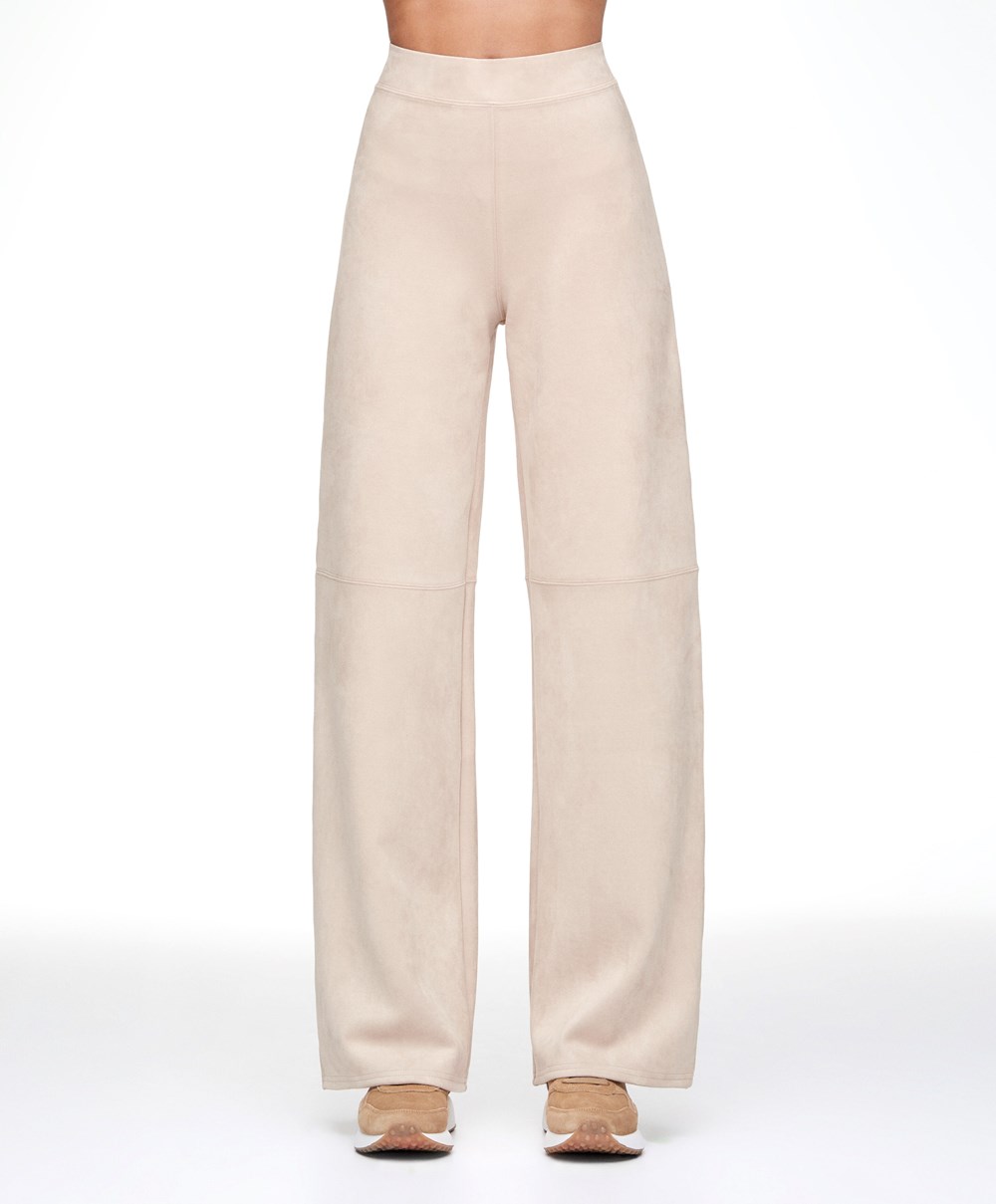 Oysho σουετ-effect Ευθεία-leg Trousers καφε | YXNBFQ-375