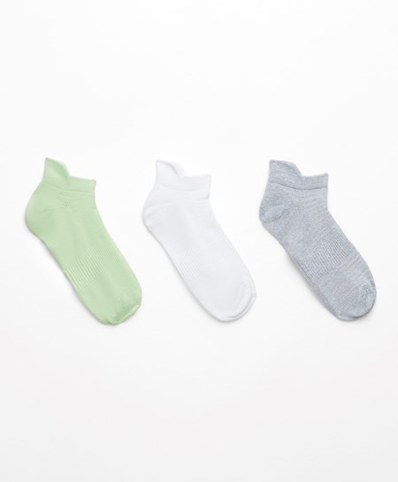 Oysho 3 Pairs Of Polyamide Sports Sneaker Socks μεντα | POUICH-763