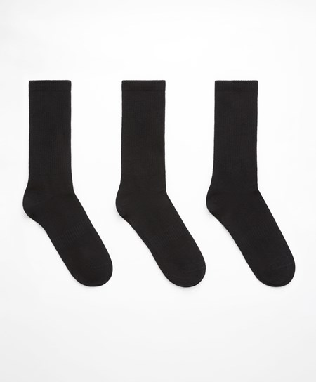 Oysho 3 Pairs Of Sports βαμβακερα κλασικα Socks μαυρα | YJDEFV-816