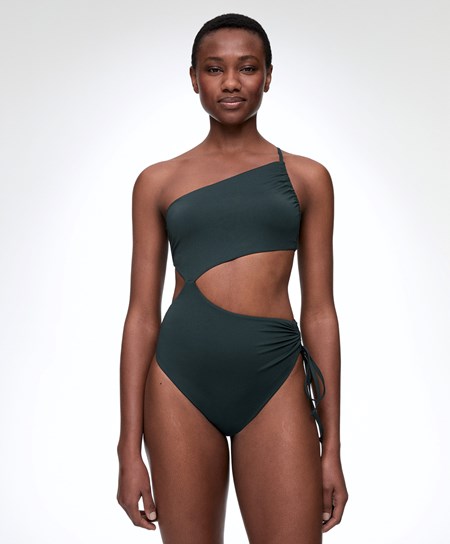 Oysho Asymmetric Trikini βαθυ πρασινο | QMRWXZ-920