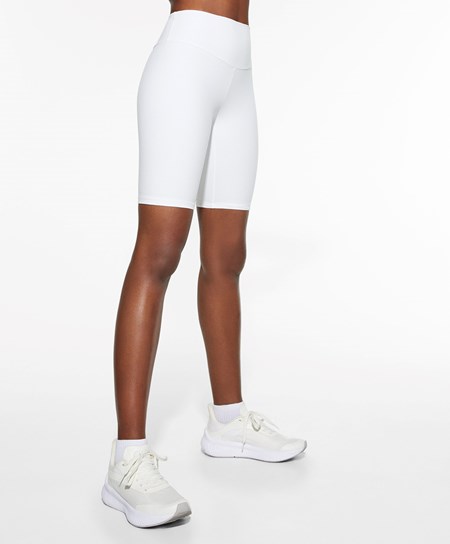 Oysho Comfortlux High-rise 25cm Cycle Leggings ασπρα | EHTGFY-603