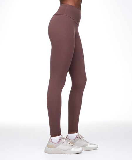 Oysho Comfortlux High-rise Ankle-length Leggings Washed Mahogany | LMOHNW-832