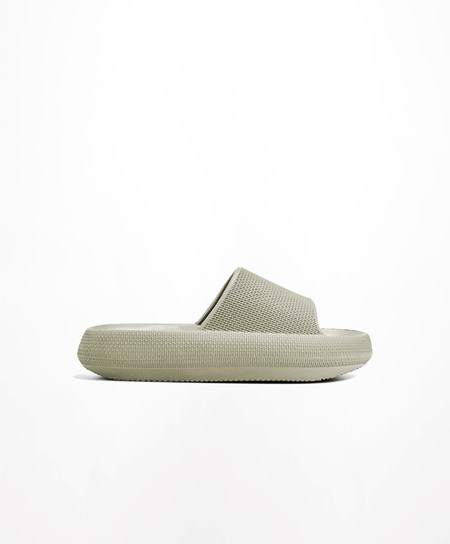 Oysho Flatform Sandals Χακί | IKTGQB-913