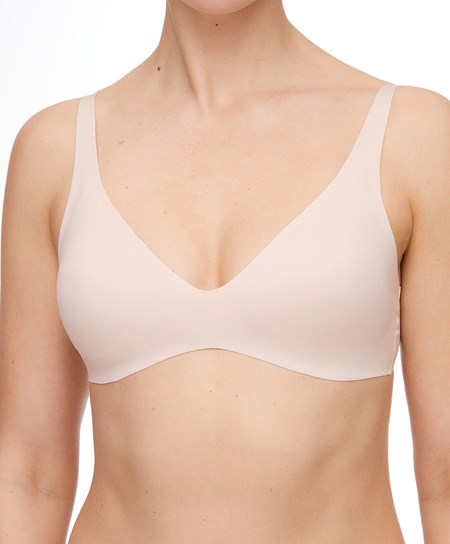 Oysho Invisible Laser-cut Halterneck-style Bra Almond | SOMFDN-098