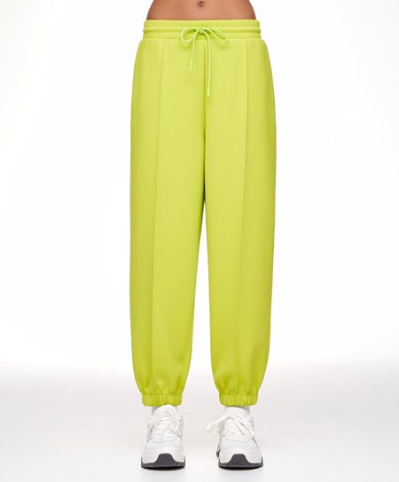 Oysho Joggers With Interlock Detail Lime | WVURTH-274