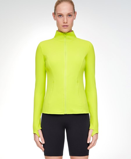 Oysho Light Warm Για Τρέξιμο Jacket Lime | NOIEFD-285