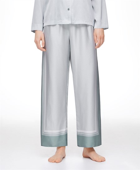 Oysho Long Satin Trousers πρασινο | WXNQRJ-157