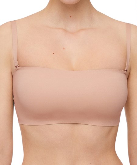 Oysho Microfibre Invisible Bandeau Bra With Removable Straps Μπεζ | JIGHZV-970