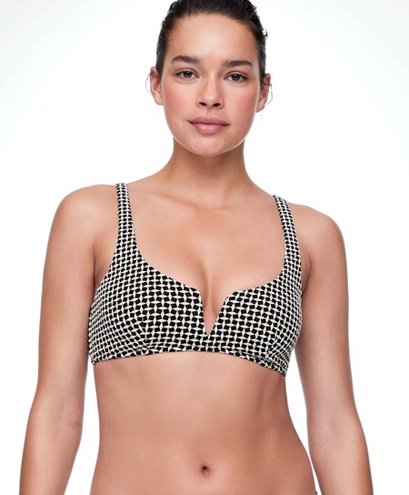 Oysho Mini Geometric Halter Μπικίνι Top μαυρα | RSIPGW-590