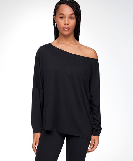 Oysho Modal Long-sleeved T-shirt μαυρα | XACSQO-897