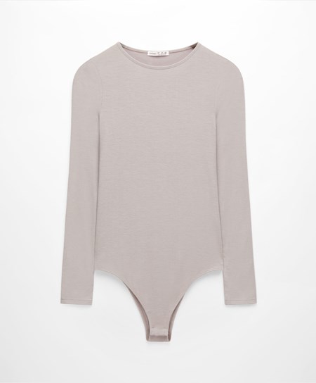 Oysho Outlast® Thermal Body Pale Taupe | EFTOAM-680