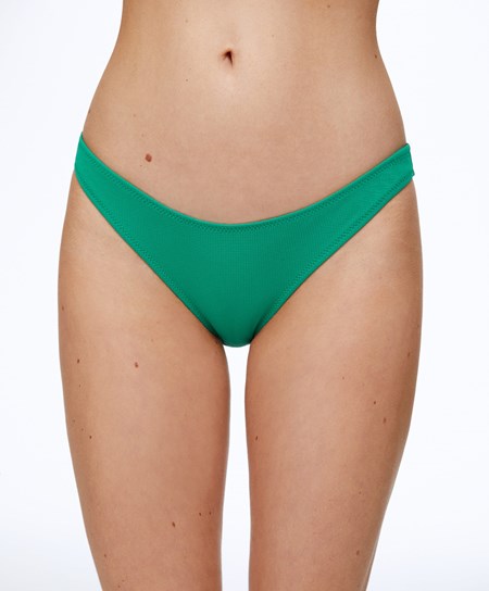 Oysho Piqué Mid-rise Μπικίνι Briefs πρασινο | AOLFVP-026